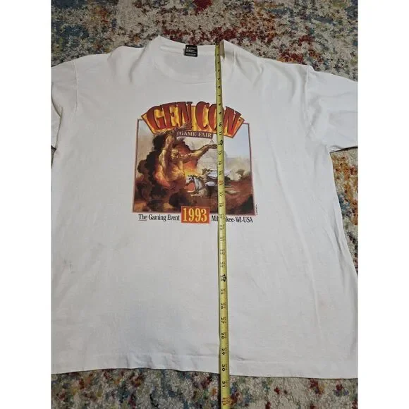 RARE Vintage 1993 Gen Con T-Shirt Magic The Gathering Introduced Size XL/2XL - Picture 6 of 9